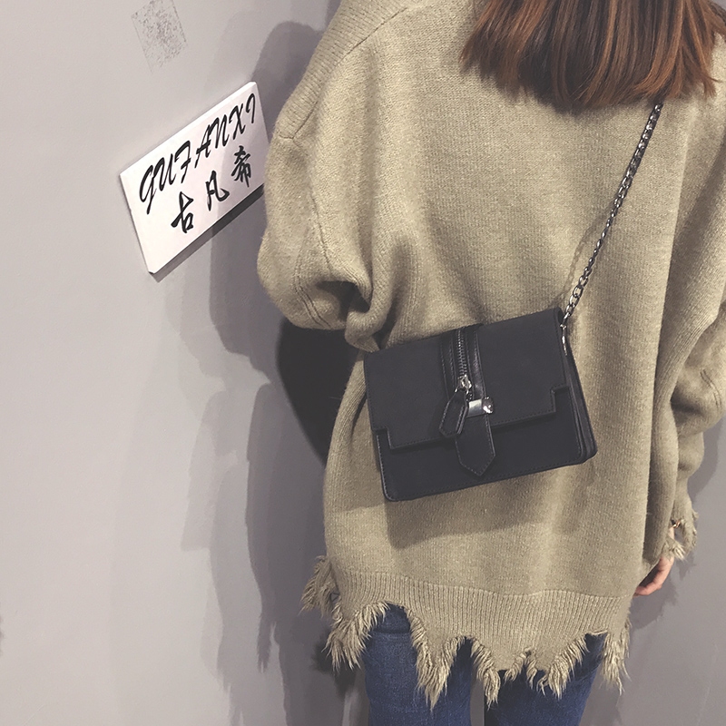chic Baobaonv 2019 new pattern Korean Edition Harbor Wind Retro Small square package Versatile fashion chain One shoulder Inclined shoulder bagin the Leather/Lady bags/Men's bag, Ms. bags  category - from Buy2taobao.com to provide professional Taobao agent buy service