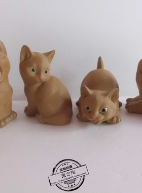 可爱风小猫咪陶瓷电视柜工艺品
