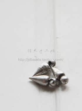 DIY配件饰品黄铜原坯4*11mm子弹头吊坠 挂件 朋克 幸运(3045C)