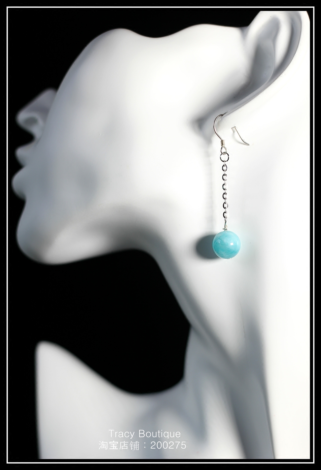 原创设计ins风天河石925银耳环女