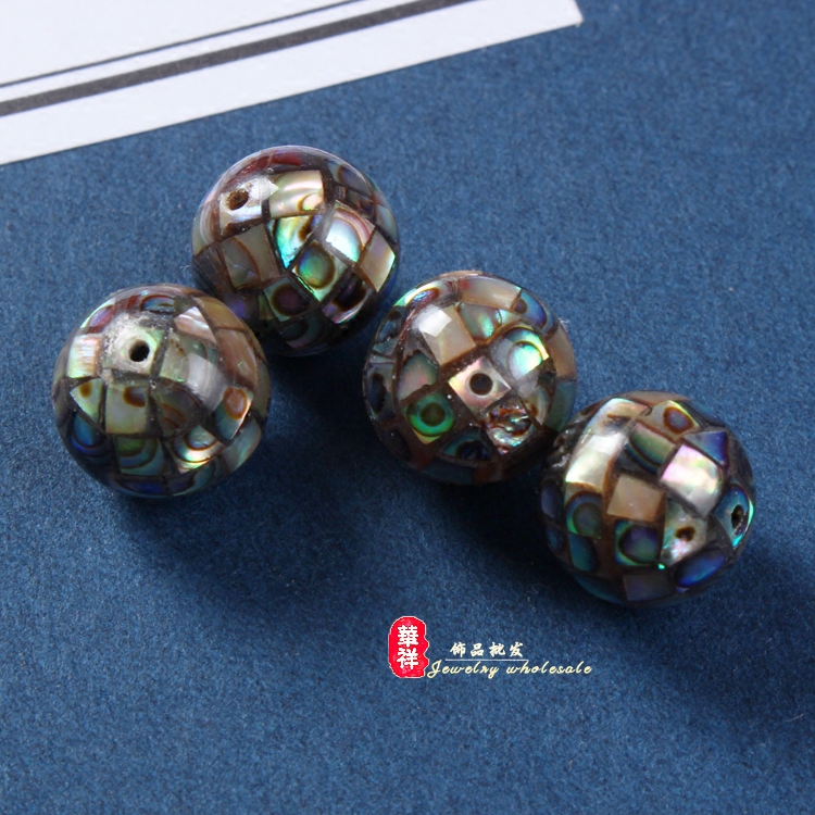 diy天然散珠马赛克手工鲍鱼贝