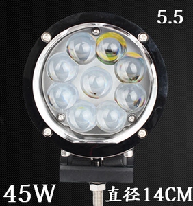 LED汽车射灯 越野车45瓦LED大功率射灯 越野装竞技杠灯5.5寸 包邮