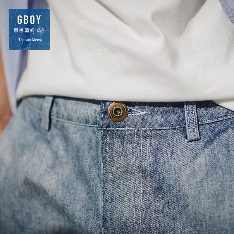 Jeans pour jeunesse droite en vrac en coton pour automne - Ref 1482781 Image 3