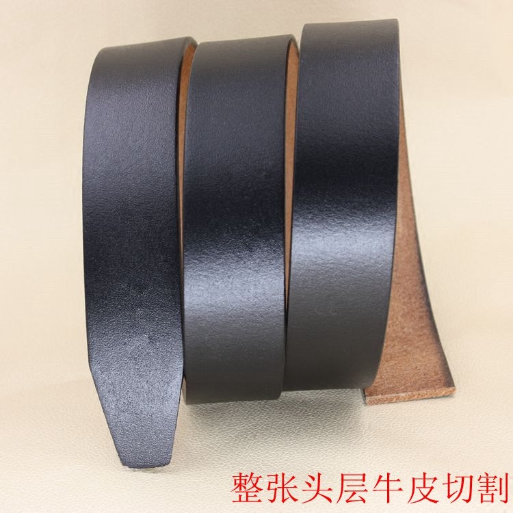 休闲风无牙无孔不带头真皮自动扣