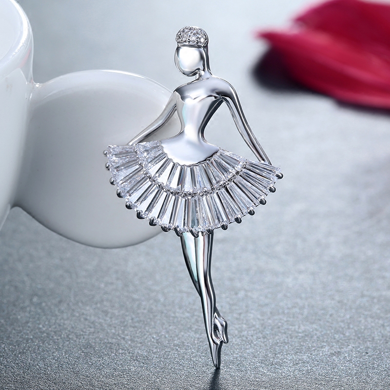 Broche femme en Zircon diamant - Ref 1174955 Image 4