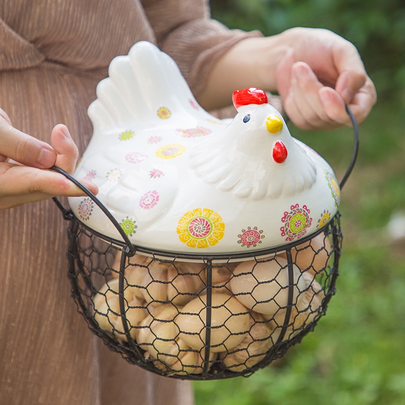 Hen Storage basket Iron art Basket Egg Basket Potato Garlic Container Decoration hotel Swing sets Hollow Container Basketin the Storage consolidation , Home Storage appliances , Storage Basket , Other Storage Basket  category - from Buy2taobao.com to provide professional Taobao agent buy service