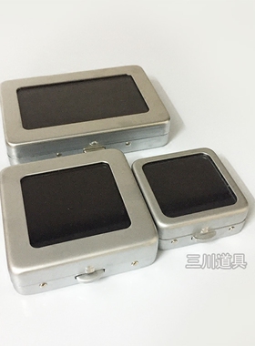 高档金属哑银展示道具宝石盒