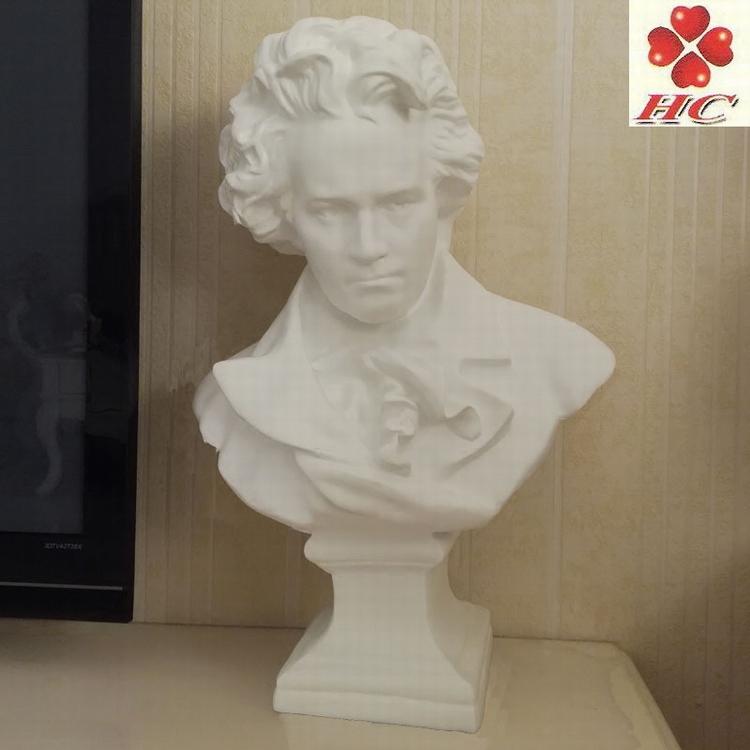 60cm高树脂大贝多芬胸像音乐家雕像欧式人物客厅摆件书房桌面装饰