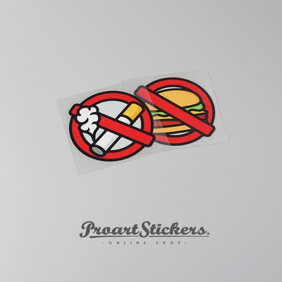 proart禁止吃东西贴纸不掉胶内饰