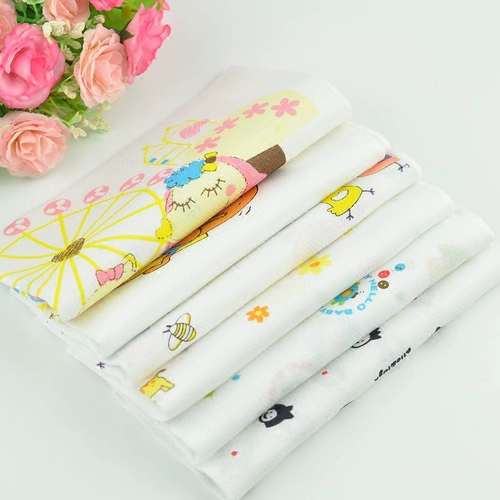 Детский хлопковый мультяшный носовой платок для детского сада, японский слюнявчик