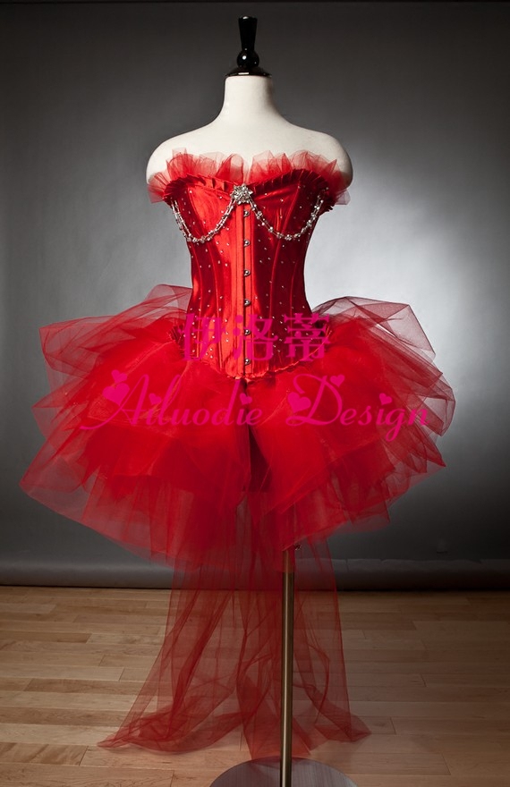 红色洛丽塔模特礼服 前短后长公主礼服 儿童演出公主裙儿童婚纱裙|msdalam kategori Kanak-kanak/Bayi/Keluarga dipasang, pakaian kanak-kanak - dari Buy2taobao.com untuk memberikan perkhidmatan ejen Taobao profesional membeli