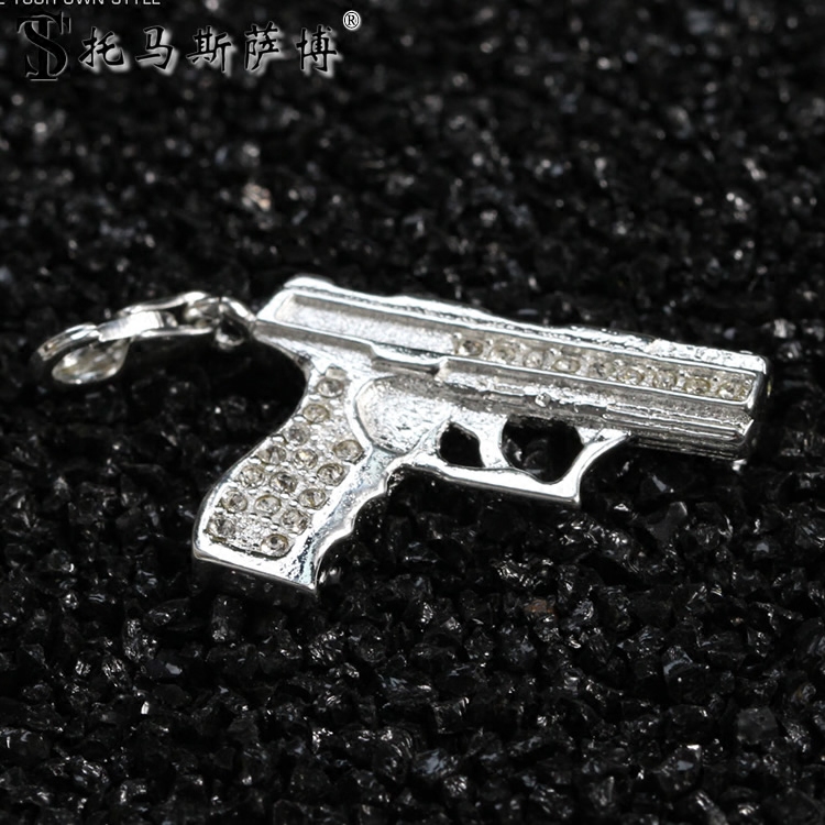 Diamond Pistol Pendant Pendant Thomas Saab Foreign trade personality Jewelry pistol charm pendantin the Accessories/Fashion Jewelry, Pendant/Pendant  category - from Buy2taobao.com to provide professional Taobao agent buy service