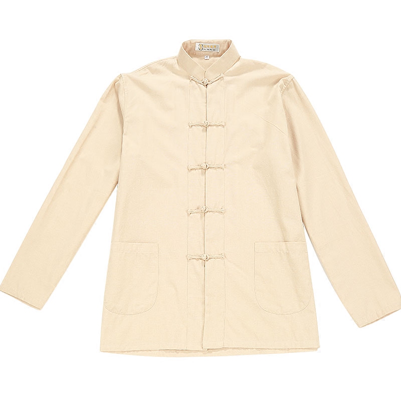 TANG COSTUME MEN SPRING AND SUMMER COTTON LONG SLEEVES CHINESE STYLE MENS WEAR RETRO ETHNIC STYLE TOPS CHINESE CLOTHING HANFU MEN