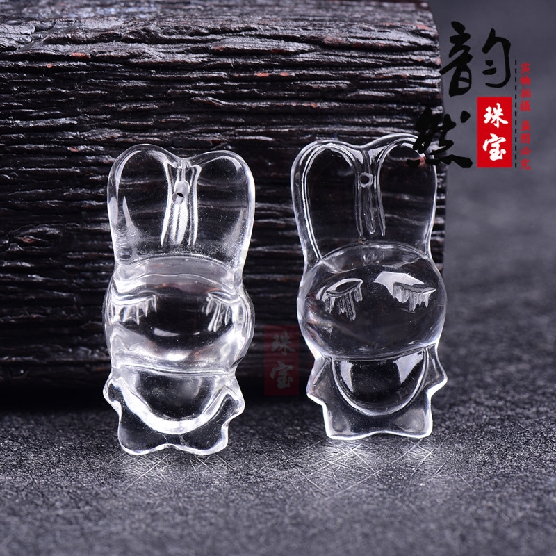 韵然 天然白水晶长耳朵生肖兔子饰品吊坠 diy锁骨链坠子 萌兔挂坠在类目 饰品/流行首饰/时尚饰品新, 项坠/吊坠中 - 来自Buy2taobao.com提供专业的淘宝代购服务