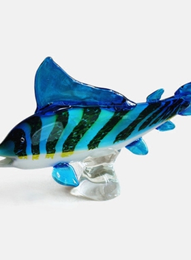 热带鱼年货风水玻璃工艺品包邮
