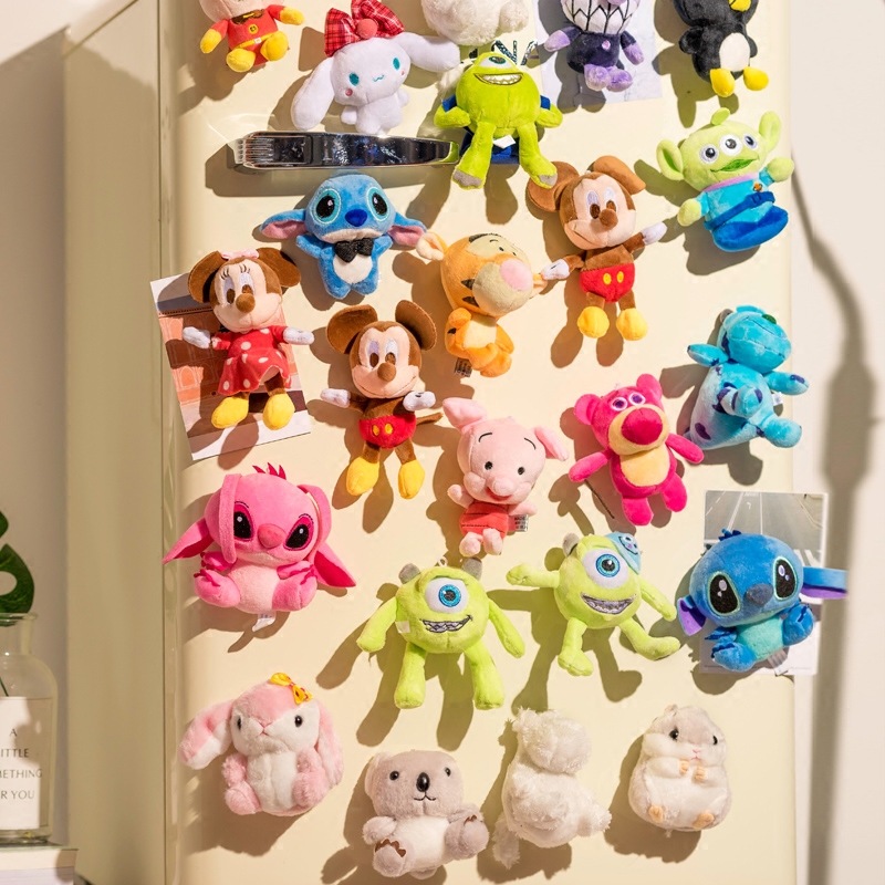 CUTE JAPANESE CARTOON ANIME REFRIGERATOR STICKERS CREATIVE PERSONALITY MAGNETS IRON STONE PLUSH TOYS MAGNETIC STICKERS PENDANT