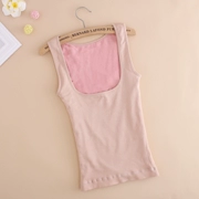 Áo cotton hình học ấm áp nữ dày cộng với nhung mùa đông ôm sát cơ thể hỗ trợ chạm đáy quần lót áo nhựa không tay - Áo ấm