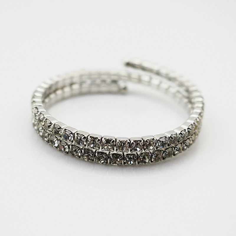 出口外贸饰品原单欧美时尚百搭宴会派对满钻水钻多层手镯新娘饰品