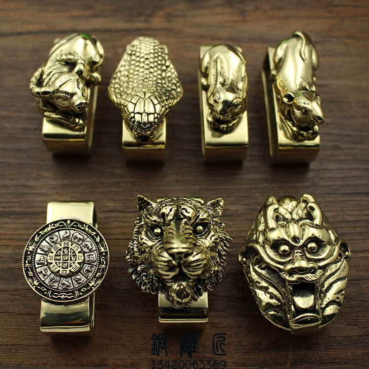 纯铜12生肖皮带固定环黄铜貔貅介子麒麟腰带固定环皮休铜戒子扣环|ruв категории Аксессуары, сумки и обувь/аксессуары для ремня, пряжка - от Buy2taobao.com для оказания профессиональной услуги покупки агента Taobao