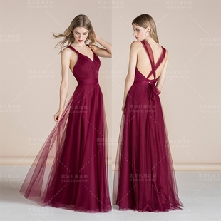 姐妹团姊妹裙伴娘团礼服裙晚装 made V定制订造bridesmaid简custom