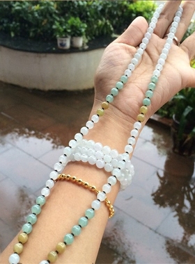 A货翡翠手链玉石工艺品挂绳吊坠