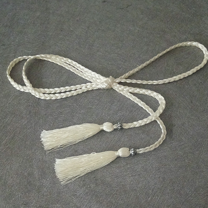 编织打结腰带麻花流苏女细腰绳装饰连衣裙配衣服腰链百搭窗帘绳子