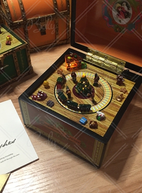 美国Mr Christmas木质八音盒音乐盒 小火车雪人 圣诞节日礼物2019