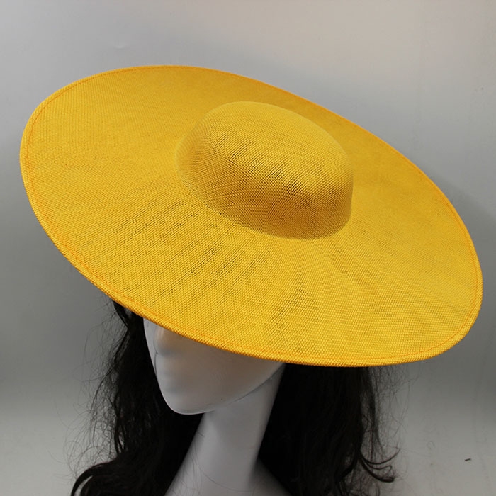 新娘头饰手工制作diy材料复古宫廷礼帽手工新娘头饰帽胚底黄色