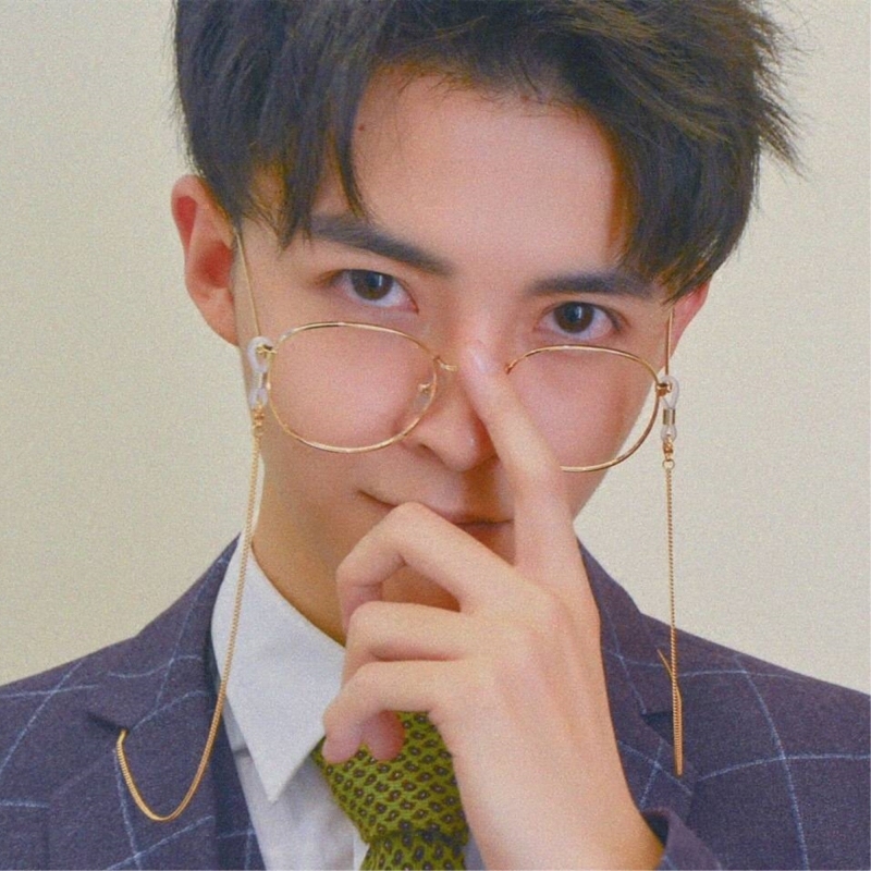 复古港风带链条眼镜女潮人个性原宿日系网红金属近视眼镜框架男