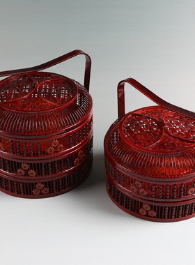 竹制品鸡蛋篮结婚礼篮粽子月饼篮 竹篮水果篮食盒  端午节提篮