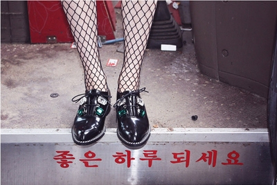 设计师韩国正品代购直邮亮片皮鞋