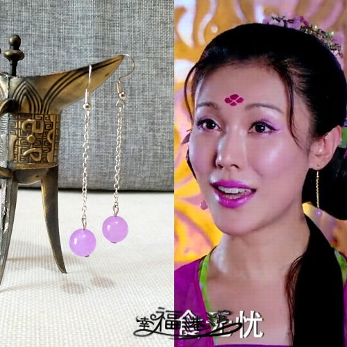 幸福港灣 包郵 古劍奇譚素瑾瑾娘紫玉髓單珠長款古裝漢服耳環飾品在類目 飾品/流行首飾/時尚飾品新, 耳飾, 耳環中 - 來自Buy2taobao.com提供專業的淘寶代購服務