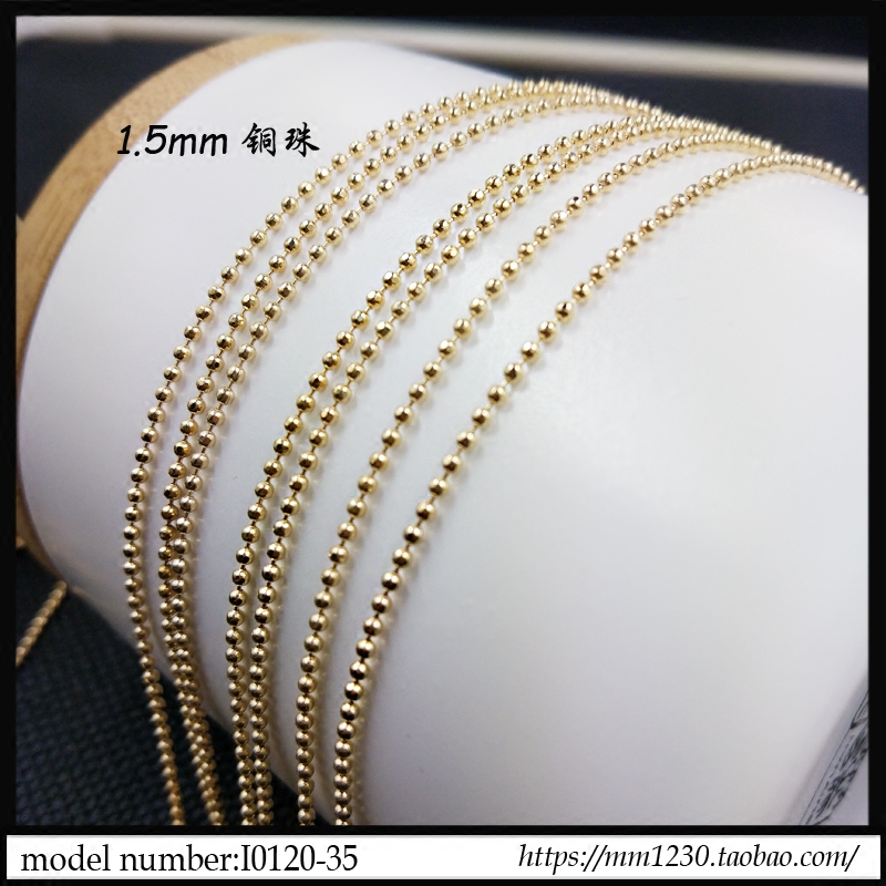 1.5MM 구리 구슬 1 행 3 행 합금 체인 뜨거운 판매 의류 액세서리 의류 칼라 EPAULETTE 수제 술 제품