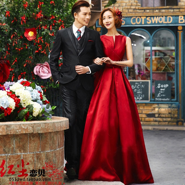2015 new pattern Studio theme clothing Location photograph lovers Photo Korean Edition gules Wedding dress D118in the Women's clothing/Boutique , Wedding/Cheongsam/Formal dress , Wedding  category - from Buy2taobao.com to provide professional Taobao agent buy service