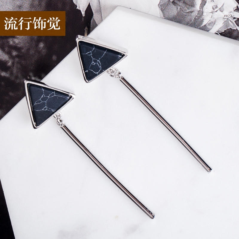 流行饰觉 S925纯银耳针韩版天然松石几何三角简约耳环时尚耳饰女,饰品/流行首饰/时尚饰品新,耳饰,淘宝优惠券,粉丝福利购,淘宝优惠卷