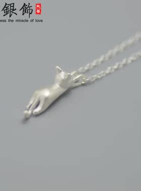 原创纯银短款锁骨可爱日韩项链