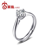 LAIRE/Larry S925 silver ring woman opening of simple mosaic zircon silver ring