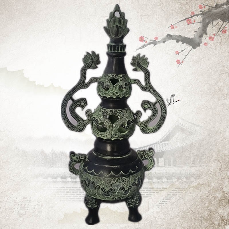 古玩青铜器仿古摆件春秋战国 节节高升熏炉 家居装饰品 收藏品