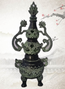 古玩青铜器仿古摆件春秋战国 节节高升熏炉 家居装饰品 收藏品