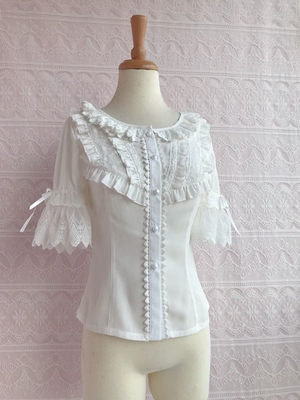 taobao agent Elia Xia's new dress lolita lace short -sleeved shirt chiffon