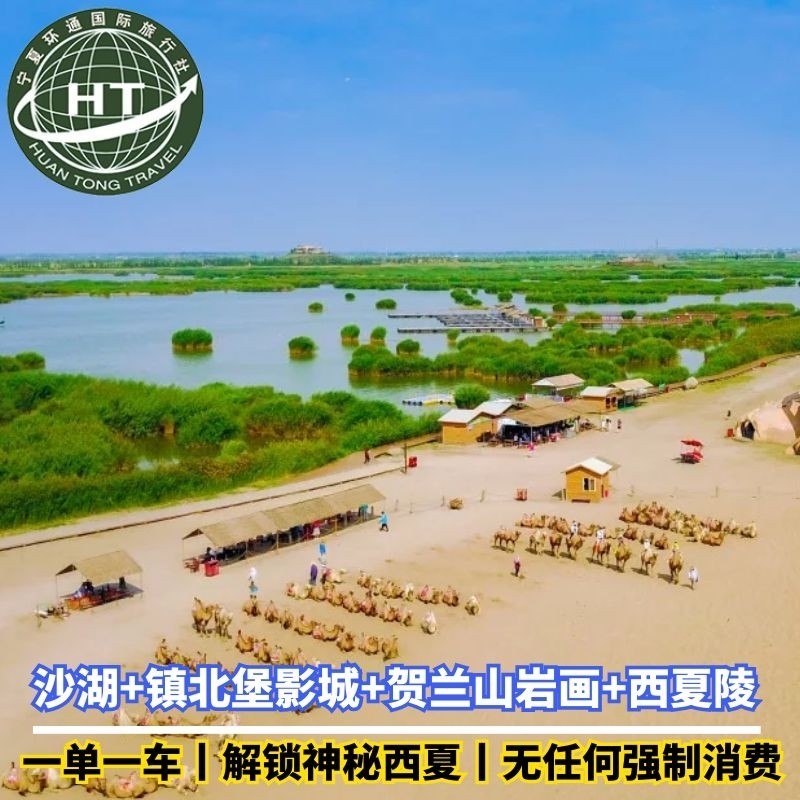 宁夏银川沙湖 镇北堡西部影城 贺兰山岩画 西夏陵 张裕酒庄2日游