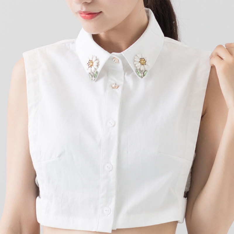 假领子春秋百搭钻尖冬季衬衣