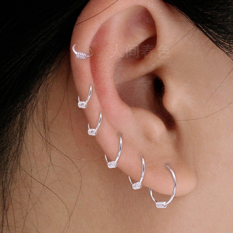 Full four 925 Hoop Sterling Silver Anti allergy Bone ring Backing Earrings Earrings Bone nail Korean Editionin the Accessories/Fashion Jewelry, Earring , Earring  category - from Buy2taobao.com to provide professional Taobao agent buy service