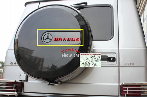 W463 G500G55G63G65 巴博斯 备胎罩 后盖 贴片 黑标 法拉利红