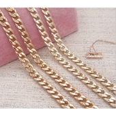 纯铜链条配件包链子金属链女包带子斜跨单肩手提扁链单买推荐 金色