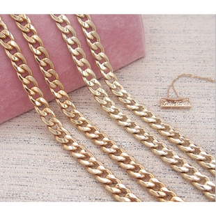 纯铜链条配件包链子金属链女包带子斜跨单肩手提扁链单买推荐 金色