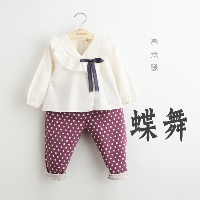 Chemise fille à manche longue en lin - Ref 2085303 Image 1