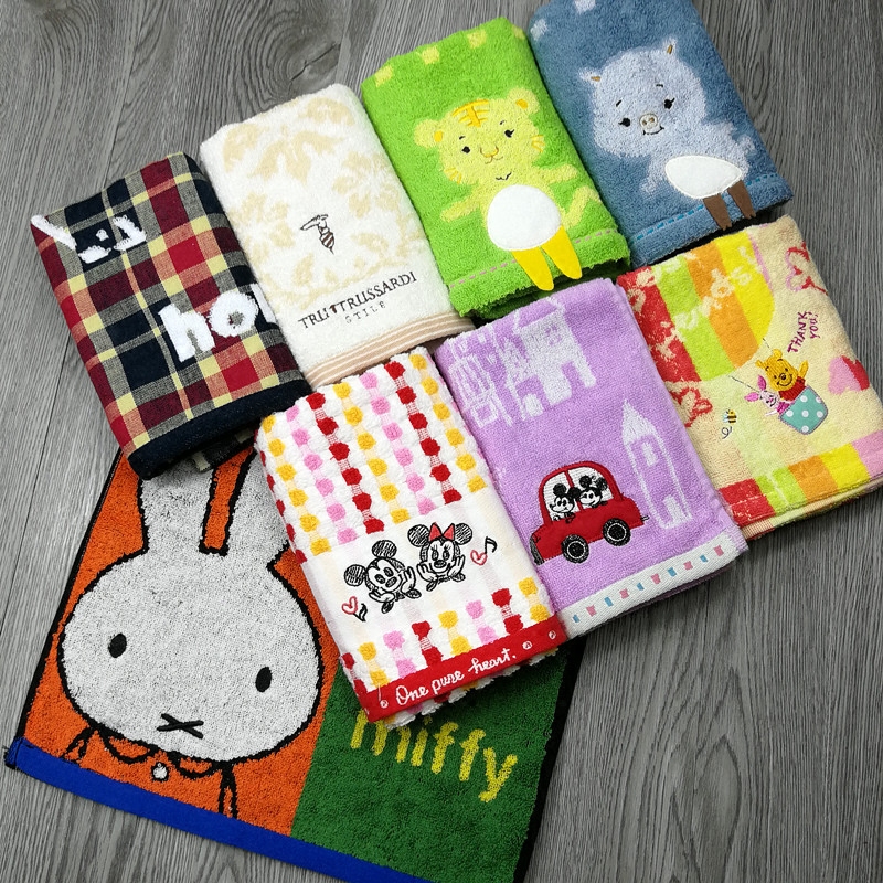 【欧亚】出口日本可爱动物纯棉毛巾创意洗澡巾柔软吸水满件包邮