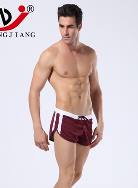 网将男士阿罗裤 涤纶网纹速干系绳圆摆家居运动短裤WJ-2005DK