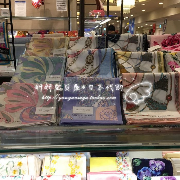 现货 日本制 意大利品牌TRU TRUSSARDI 手帕方巾 情人母亲节礼物